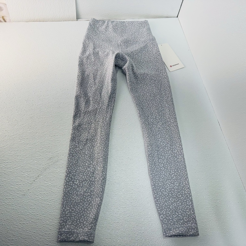 Lululemon Wunder Train High Rise Tights 25" / True Leopard Black Women's Size 2